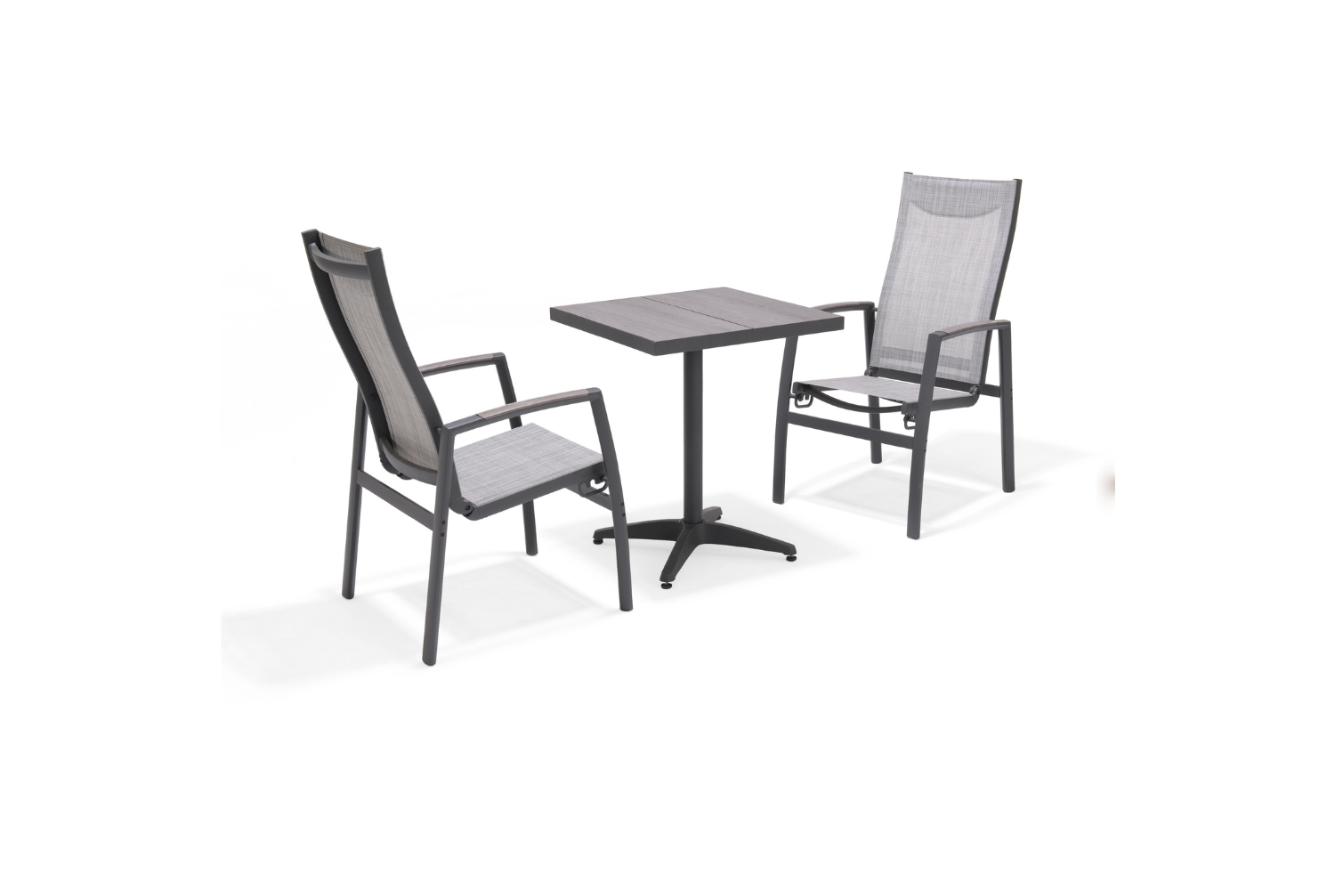 Urbanite dark recliner bistro set